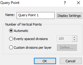 Add Query Point Dialog